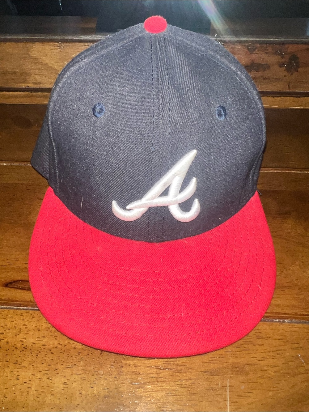New Era Atlanta Braves Navy and Red fitted Hat